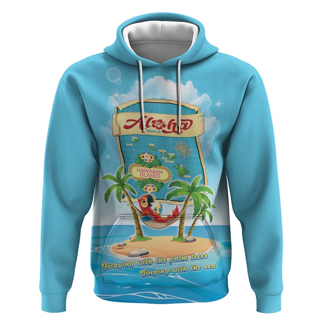 Aloha Hawaii Hoodie Funny Macaw Parrot Tropical Vibe