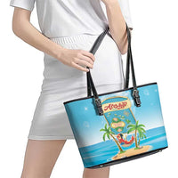 Aloha Hawaii Leather Tote Bag Funny Macaw Parrot Tropical Vibe LT05 - Polynesian Pride