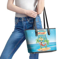 Aloha Hawaii Leather Tote Bag Funny Macaw Parrot Tropical Vibe LT05 - Polynesian Pride