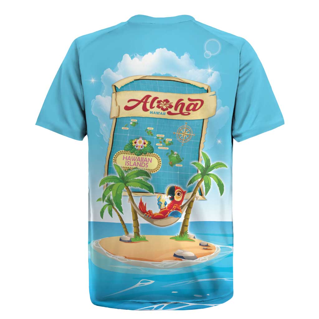 Aloha Hawaii Rugby Jersey Funny Macaw Parrot Tropical Vibe LT05 - Polynesian Pride