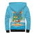 Aloha Hawaii Sherpa Hoodie Funny Macaw Parrot Tropical Vibe