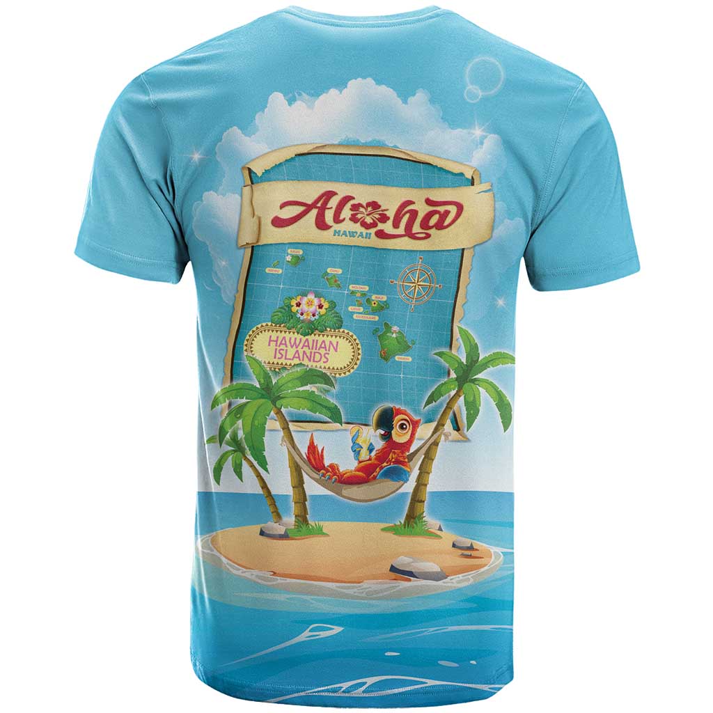 Aloha Hawaii T Shirt Funny Macaw Parrot Tropical Vibe