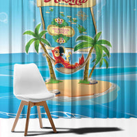 Aloha Hawaii Window Curtain Funny Macaw Parrot Tropical Vibe LT05 - Polynesian Pride