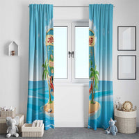 Aloha Hawaii Window Curtain Funny Macaw Parrot Tropical Vibe LT05 - Polynesian Pride