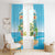 Aloha Hawaii Window Curtain Funny Macaw Parrot Tropical Vibe