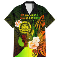 Personalised Hawaii State Motto Family Matching Long Sleeve Bodycon Dress and Hawaiian Shirt Hawaiian Tribal Reggae Hammerhead Shark LT05 Dad's Shirt - Short Sleeve Reggae - Polynesian Pride