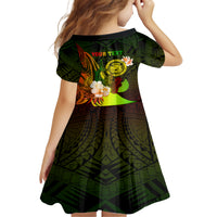 Personalised Hawaii State Motto Family Matching Off Shoulder Maxi Dress and Hawaiian Shirt Hawaiian Tribal Reggae Hammerhead Shark LT05 - Polynesian Pride