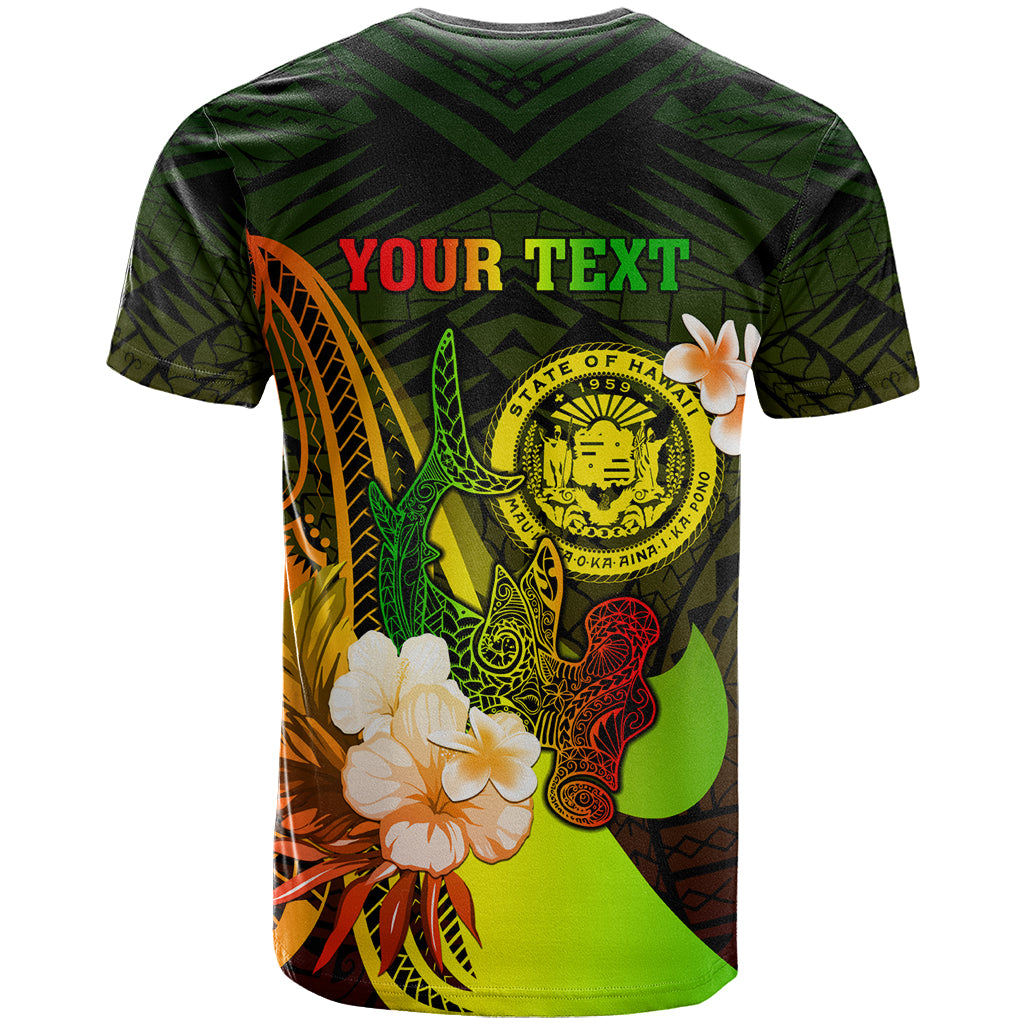 Personalised Hawaii State Motto T Shirt Hawaiian Tribal Reggae Hammerhead Shark LT05 - Polynesian Pride