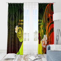 Hawaii State Motto Window Curtain Hawaiian Tribal Reggae Hammerhead Shark LT05 - Polynesian Pride