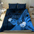 Hawaii State Motto Bedding Set Hawaiian Tribal Blue Hammerhead Shark LT05 - Polynesian Pride