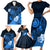 Personalised Hawaii State Motto Family Matching Short Sleeve Bodycon Dress and Hawaiian Shirt Hawaiian Tribal Blue Hammerhead Shark LT05 - Polynesian Pride