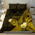 Hawaii State Motto Bedding Set Hawaiian Tribal Gold Hammerhead Shark LT05 - Polynesian Pride