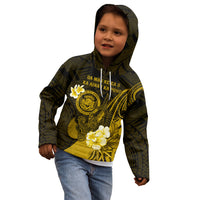 Personalised Hawaii State Motto Kid Hoodie Hawaiian Tribal Gold Hammerhead Shark LT05 - Polynesian Pride