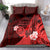 Hawaii State Motto Bedding Set Hawaiian Tribal Red Hammerhead Shark LT05 - Polynesian Pride