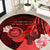 Hawaii State Motto Round Carpet Hawaiian Tribal Red Hammerhead Shark LT05 Red - Polynesian Pride