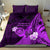 Hawaii State Motto Bedding Set Hawaiian Tribal Purple Hammerhead Shark LT05 - Polynesian Pride