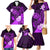 Personalised Hawaii State Motto Family Matching Mermaid Dress and Hawaiian Shirt Hawaiian Tribal Purple Hammerhead Shark LT05 - Polynesian Pride