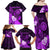 Personalised Hawaii State Motto Family Matching Off Shoulder Maxi Dress and Hawaiian Shirt Hawaiian Tribal Purple Hammerhead Shark LT05 - Polynesian Pride