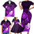 Personalised Hawaii State Motto Family Matching Short Sleeve Bodycon Dress and Hawaiian Shirt Hawaiian Tribal Purple Hammerhead Shark LT05 - Polynesian Pride