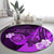 Hawaii State Motto Round Carpet Hawaiian Tribal Purple Hammerhead Shark LT05 - Polynesian Pride