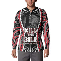 Aotearoa Waitangi Day Button Sweatshirt Maori Warrior Tribal Tattoo LT05 - Polynesian Pride