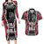 Aotearoa Waitangi Day Couples Matching Long Sleeve Bodycon Dress and Hawaiian Shirt Maori Warrior Tribal Tattoo