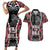 Aotearoa Waitangi Day Couples Matching Short Sleeve Bodycon Dress and Hawaiian Shirt Maori Warrior Tribal Tattoo