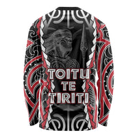 Aotearoa Waitangi Day Long Sleeve Shirt Maori Warrior Tribal Tattoo LT05 - Polynesian Pride