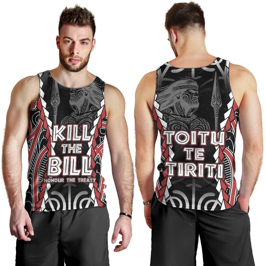 Aotearoa Waitangi Day Men Tank Top Maori Warrior Tribal Tattoo LT05 - Polynesian Pride