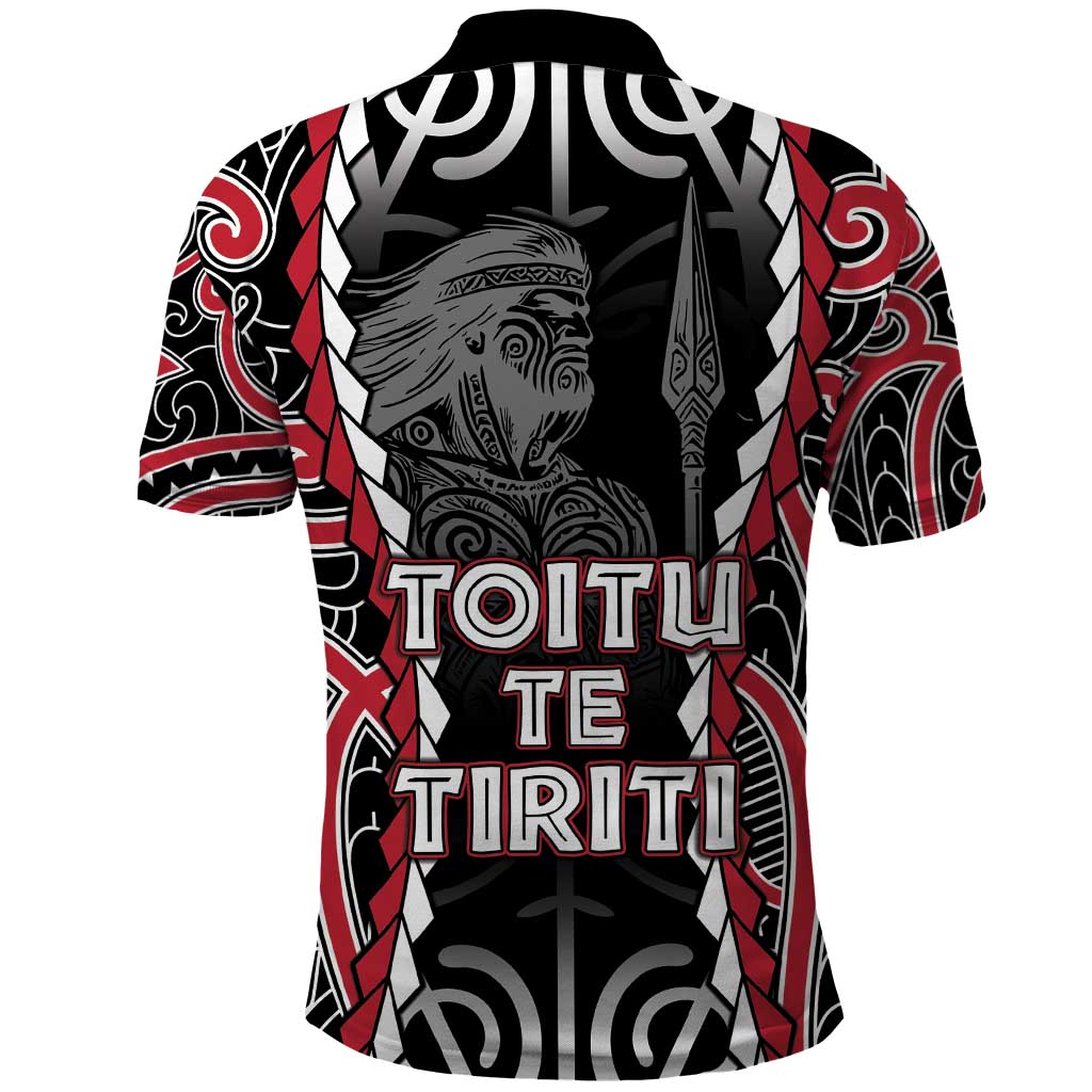 Aotearoa Waitangi Day Polo Shirt Maori Warrior Tribal Tattoo