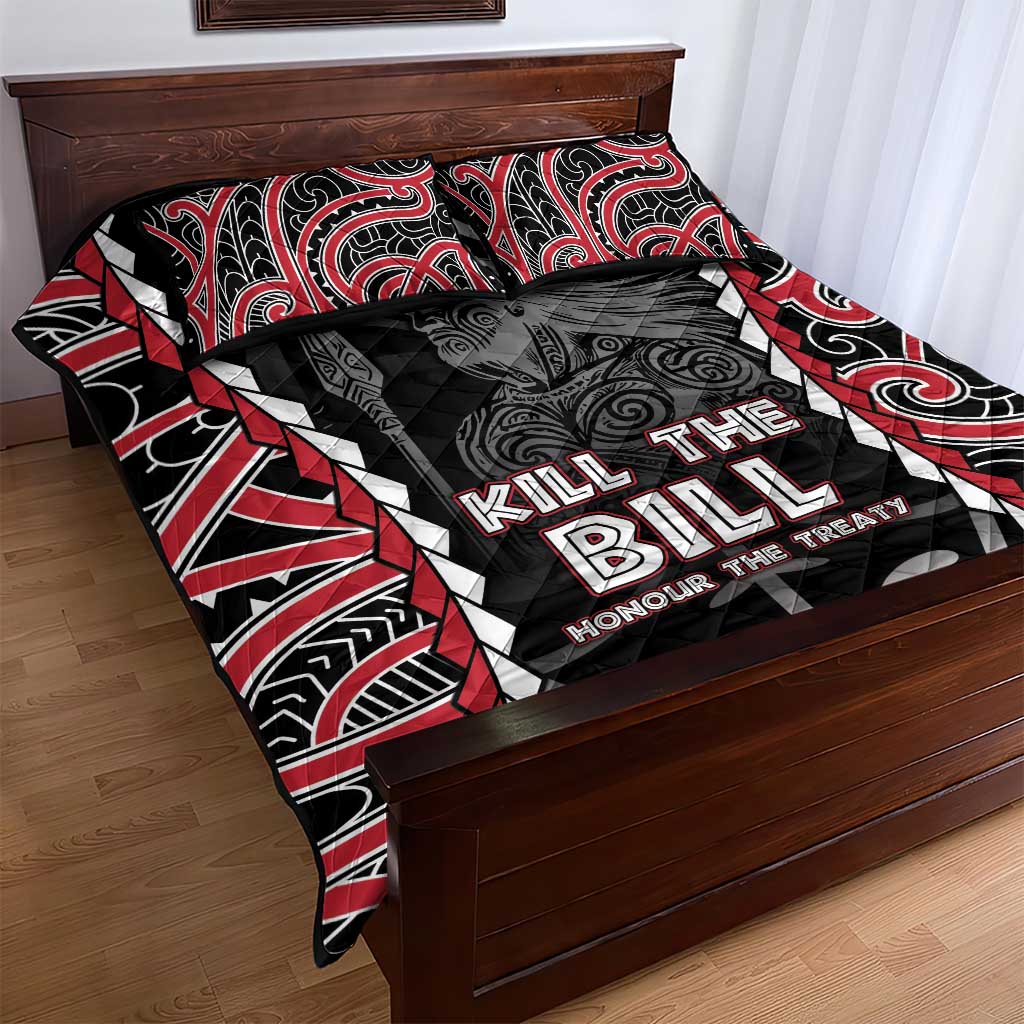Aotearoa Waitangi Day Quilt Bed Set Maori Warrior Tribal Tattoo LT05 - Polynesian Pride