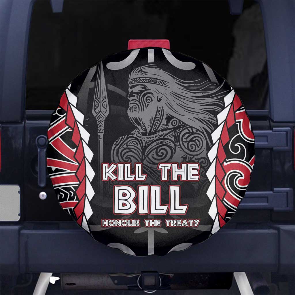 Aotearoa Waitangi Day Spare Tire Cover Maori Warrior Tribal Tattoo LT05 - Polynesian Pride