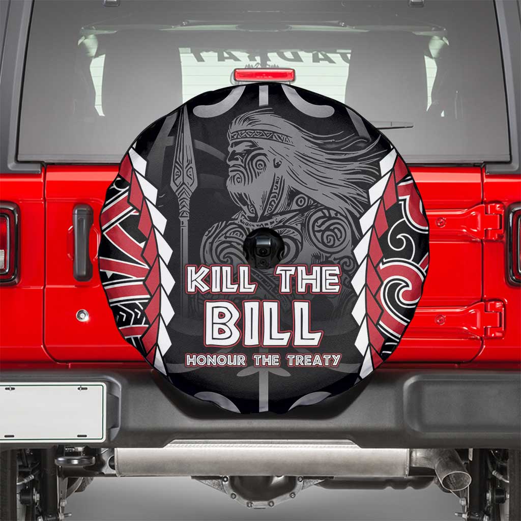 Aotearoa Waitangi Day Spare Tire Cover Maori Warrior Tribal Tattoo LT05 - Polynesian Pride