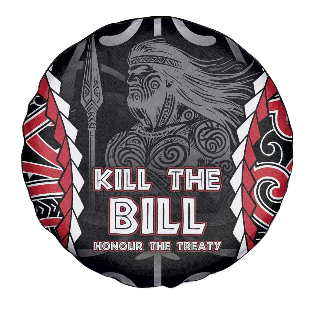 Aotearoa Waitangi Day Spare Tire Cover Maori Warrior Tribal Tattoo LT05 - Polynesian Pride