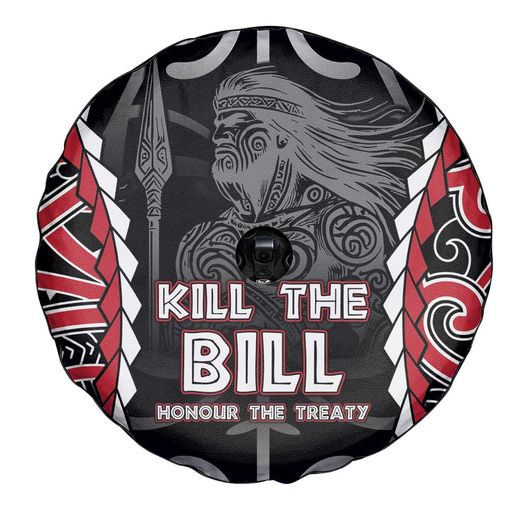 Aotearoa Waitangi Day Spare Tire Cover Maori Warrior Tribal Tattoo LT05 - Polynesian Pride