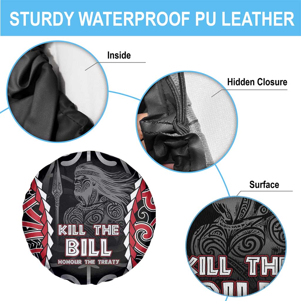 Aotearoa Waitangi Day Spare Tire Cover Maori Warrior Tribal Tattoo LT05 - Polynesian Pride