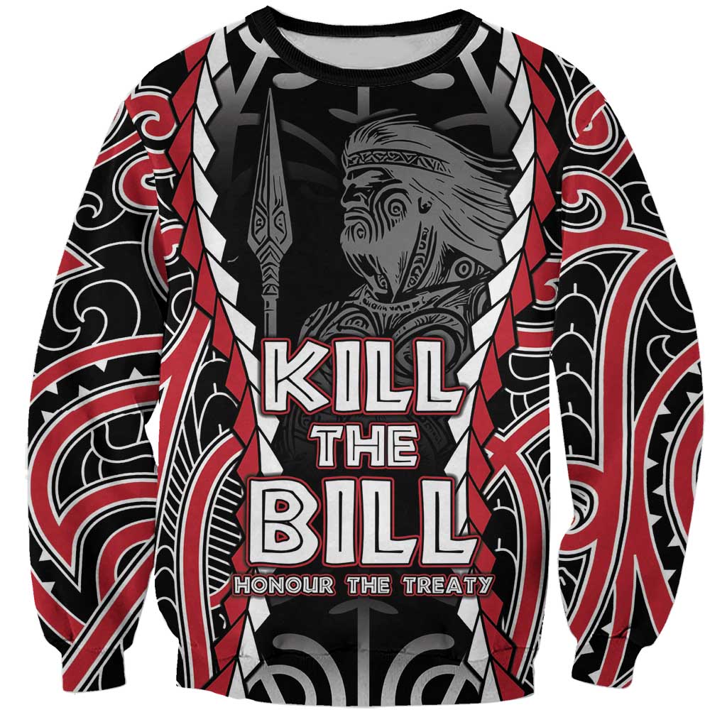 Aotearoa Waitangi Day Sweatshirt Maori Warrior Tribal Tattoo LT05 Unisex Black - Polynesian Pride