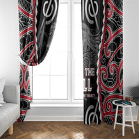 Aotearoa Waitangi Day Window Curtain Maori Warrior Tribal Tattoo LT05 - Polynesian Pride