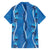 Hawaii Maile Lei Family Matching Long Sleeve Bodycon Dress and Hawaiian Shirt With Blue Monstera Pattern