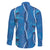 Hawaii Maile Lei Family Matching Off Shoulder Short Dress and Hawaiian Shirt With Blue Monstera Pattern