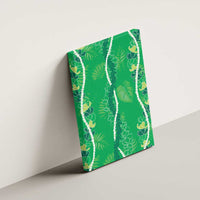 Hawaii Maile Lei Canvas Wall Art With Green Monstera Pattern LT05 - Polynesian Pride