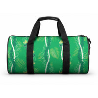 Hawaii Maile Lei Duffle Bag With Green Monstera Pattern