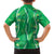 Hawaii Maile Lei Family Matching Off Shoulder Maxi Dress and Hawaiian Shirt With Green Monstera Pattern