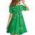 Hawaii Maile Lei Family Matching Off Shoulder Maxi Dress and Hawaiian Shirt With Green Monstera Pattern