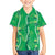 Hawaii Maile Lei Family Matching Off Shoulder Maxi Dress and Hawaiian Shirt With Green Monstera Pattern