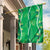 Hawaii Maile Lei Garden Flag With Green Monstera Pattern