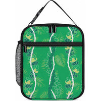 Hawaii Maile Lei Lunch Bag With Green Monstera Pattern