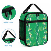 Hawaii Maile Lei Lunch Bag With Green Monstera Pattern