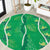 Hawaii Maile Lei Round Carpet With Green Monstera Pattern