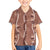 Hawaii Maile Lei Family Matching Off Shoulder Maxi Dress and Hawaiian Shirt With Brown Monstera Pattern